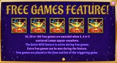 Online pokies free games feature