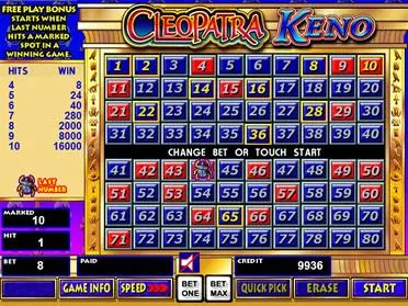 Cleopatra online Keno 