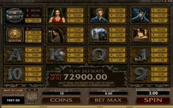 Immortal Romance Payout Table