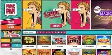 Pokie Pop Casino Homepage