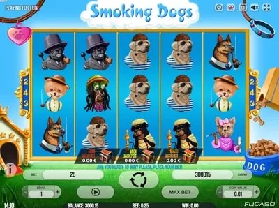 Smoking Dogs Slot Screenshot