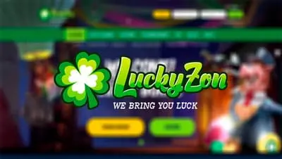 LuckyZon Casino Homepage