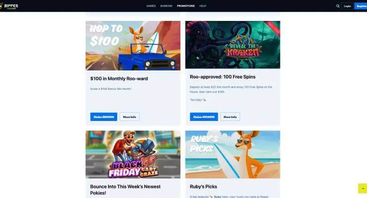 Ripper Casino promotion screenshot