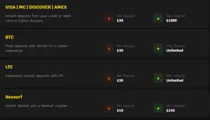 ComicPlay Casino banking