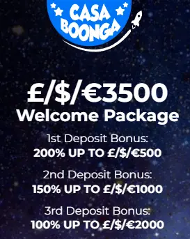 CasaBoonga Casino Welcome Bonus