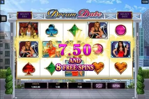 Dream Date slot machine winning free spins