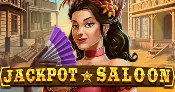 Jackpot Saloon Slot brand logo featuring a cowgirl-inspired design