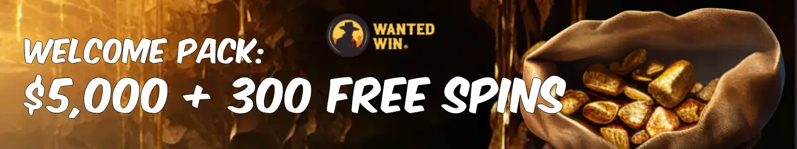 Wanted Win Casino Welcome Pack