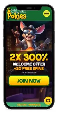 Wicked Pokies mobile screenshot