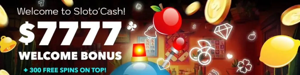 Sloto Cash Casino welcome bonus screenshot