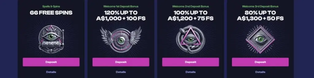 God of Wins Casino Bonuses Screenshot