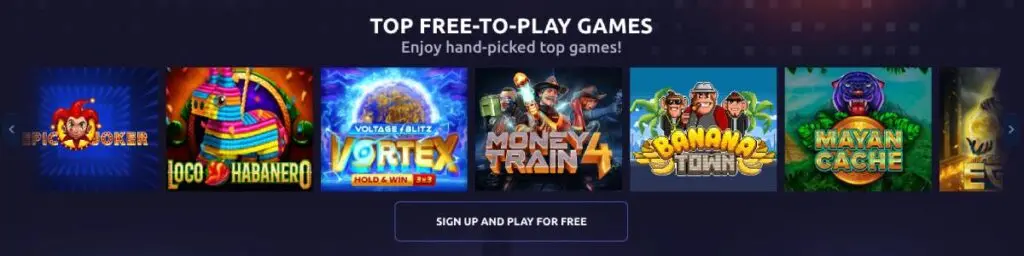 LuckyStake Casino Games Screenshot