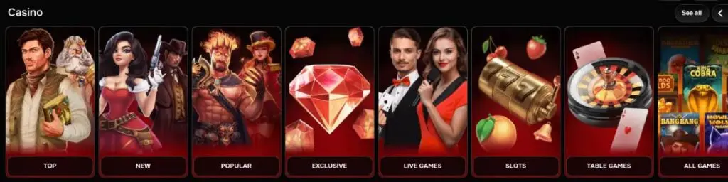 Revolution Casino Screenshot