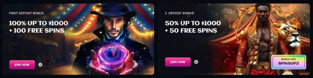 SpinsUp Casino WB Package screenshot