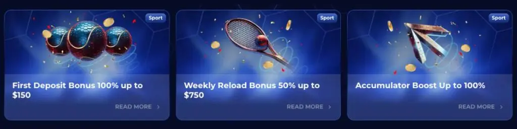 ViperWin Sportsbook bonuses screenshot