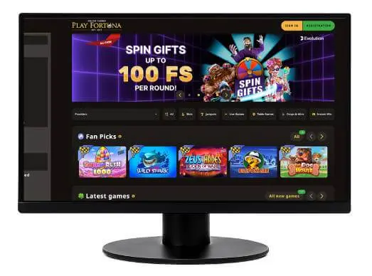 Play Fortuna Casino desktop screenshot