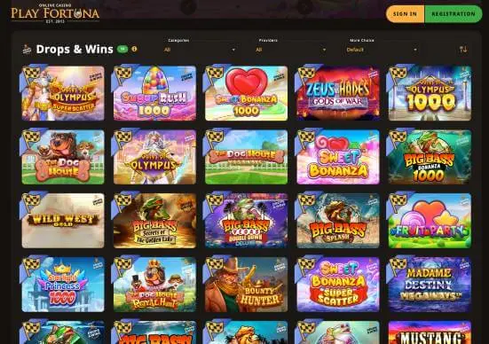 Play Fortuna Casino drops and wins screenshot