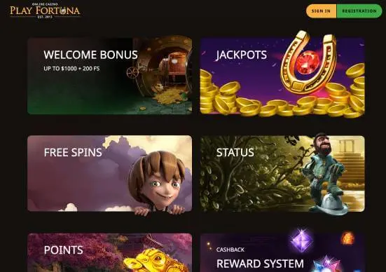 Play Fortuna Casino promotion screenshot