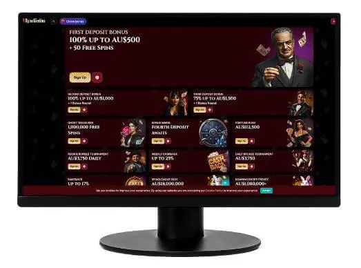 SpinoGambino Casino desktop screenshot