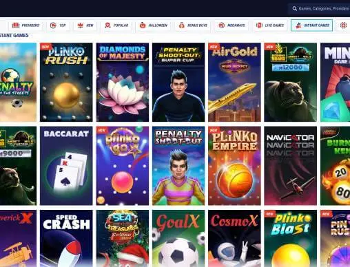 Tikitaka Casino instant games screenshot