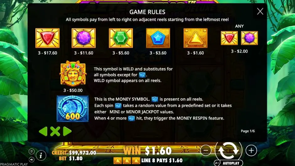 Aztec Gems Deluxe Game Rules