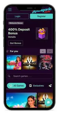 Avantgarde Casino mobile screenshot