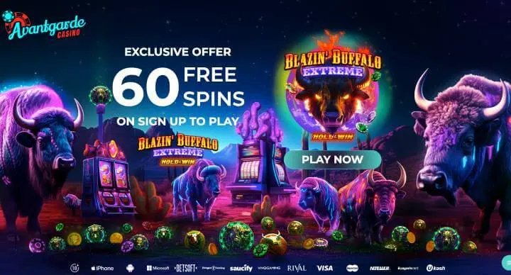 Avantgarde Casino 60 free spins no deposit bonus screenshot