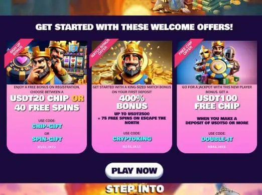 Crypto Palace Casino promotions screenshot
