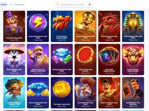 HyperKasino jackpot games screenshot