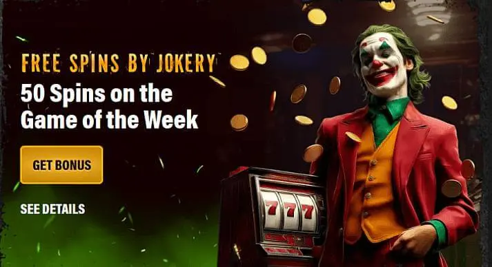 Jokery Casino weekly free spins screenshot