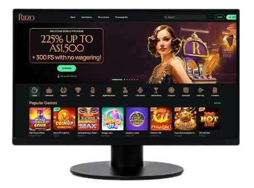 Ritzo Casino desktop screenshot