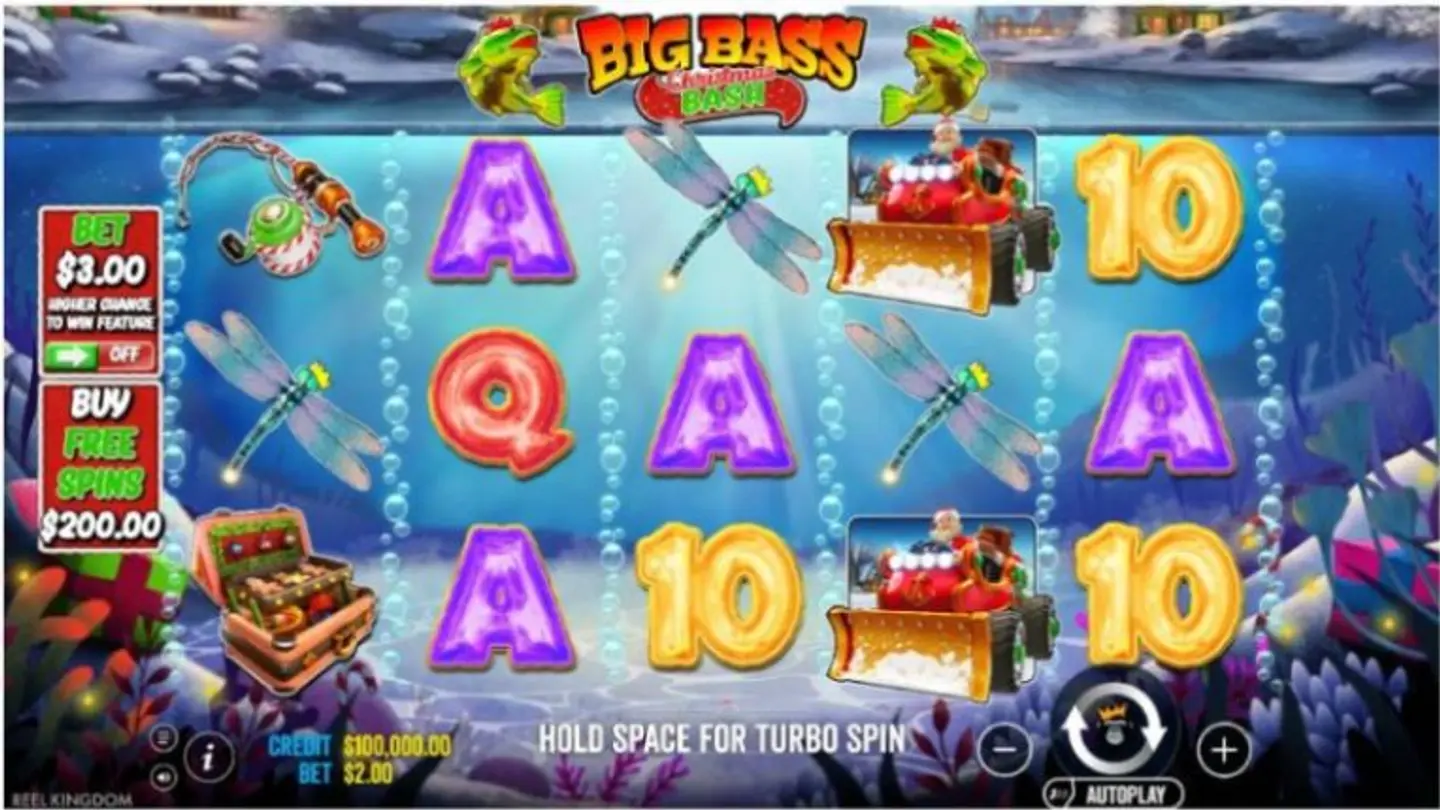 Big Bass Christmas Bash background