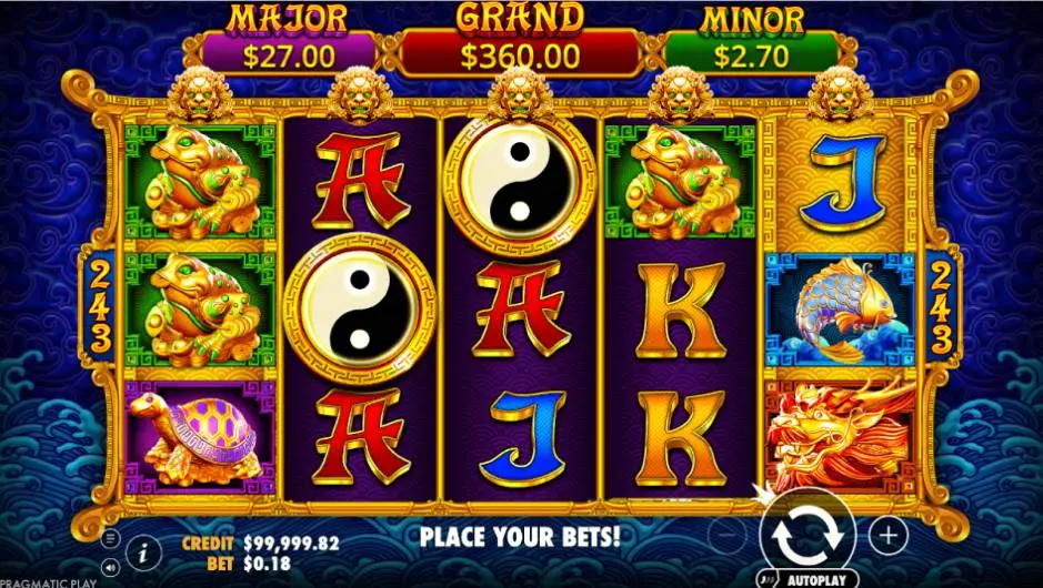 5 Lions Gold Slot Yin-Yang Symbols Image