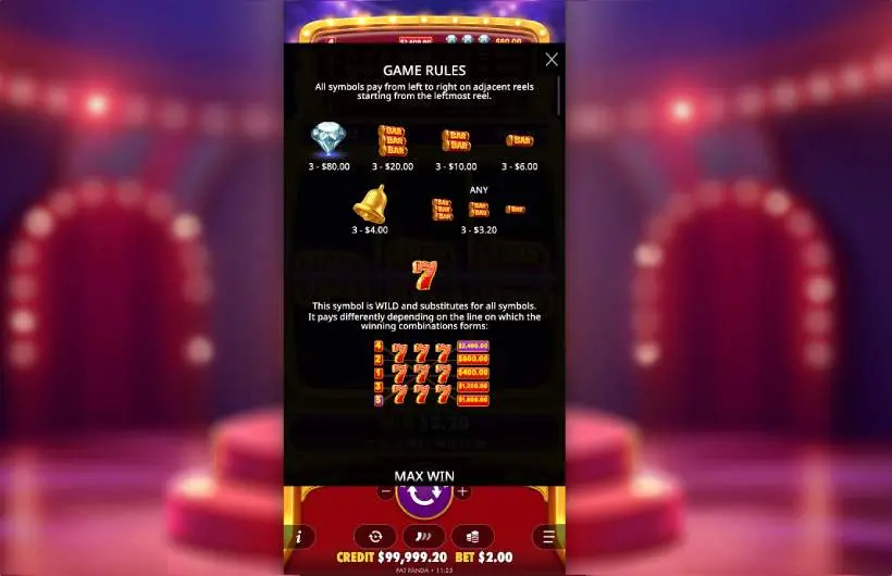 777 Rush Online Pokies Game Rules image