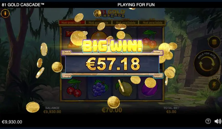81 Gold Cascade Pokies Big Win
