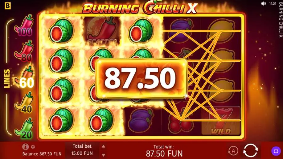 Burning Chilli X Pokie Big Win Screenshot