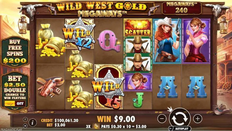 Wild West Gold Megaways™ Wild Symbols Screenshot