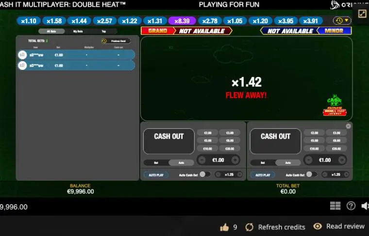 CashIt Multiplayer Double Heat Jackpot Crash Game Crash