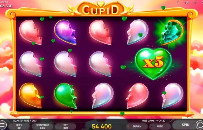 Cupid Slot Free Spins with Multipliers screenshot