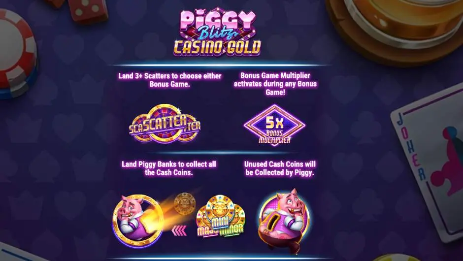 Piggy Blitz Casino Gold Slot Game Rules
