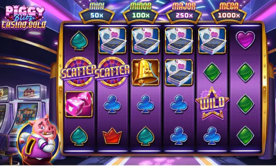 Piggy Blitz Casino Gold Slot Symbols and Reels