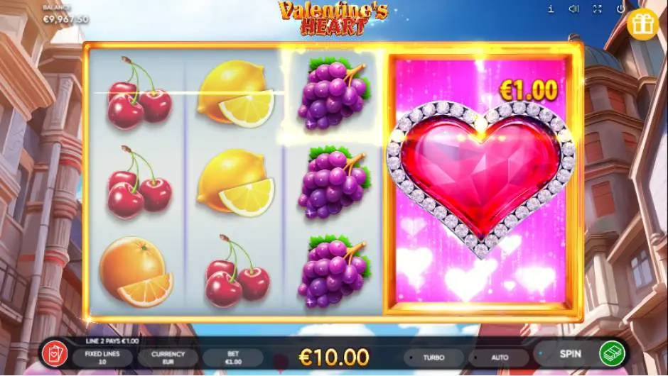 Valentine's Heart Slot Expanding Wild Symbol